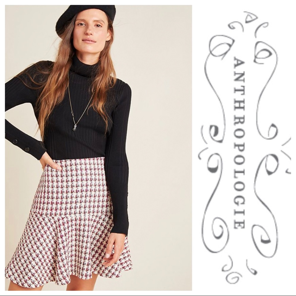 COPY - Maeve Bobbie Plaid Flounced Skirt